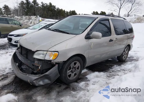 2002 Toyota Sienna Le из США, поврежденный, VIN 4T3ZF13C92U464792
